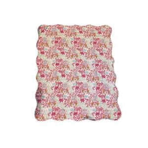 RACHEL ZOE Throw Blanket/Crib Quilt Colorful Pink Jungle/Tiger Print 50x60